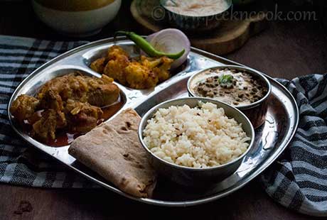 Punjabi Chicken Thali