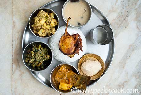 Rohu Fish Curry Thali