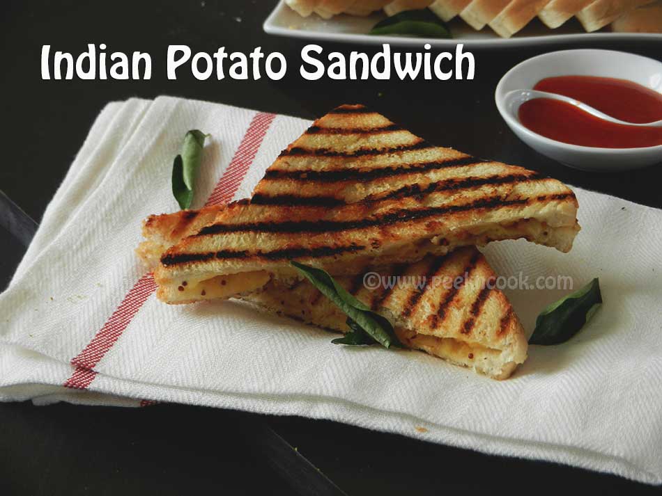 Aloo Masala Sandwich Or Indian Style Potato Sandwich