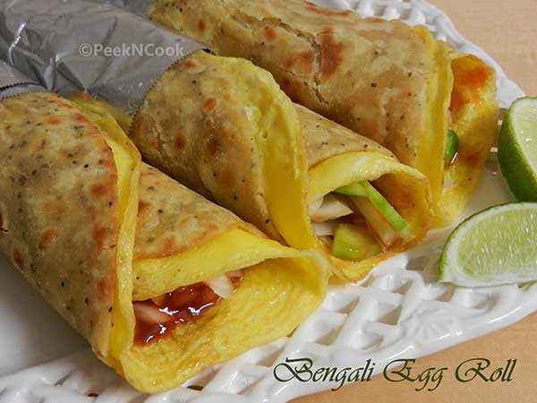 Kolkata Style Chapati Egg Roll Recipe