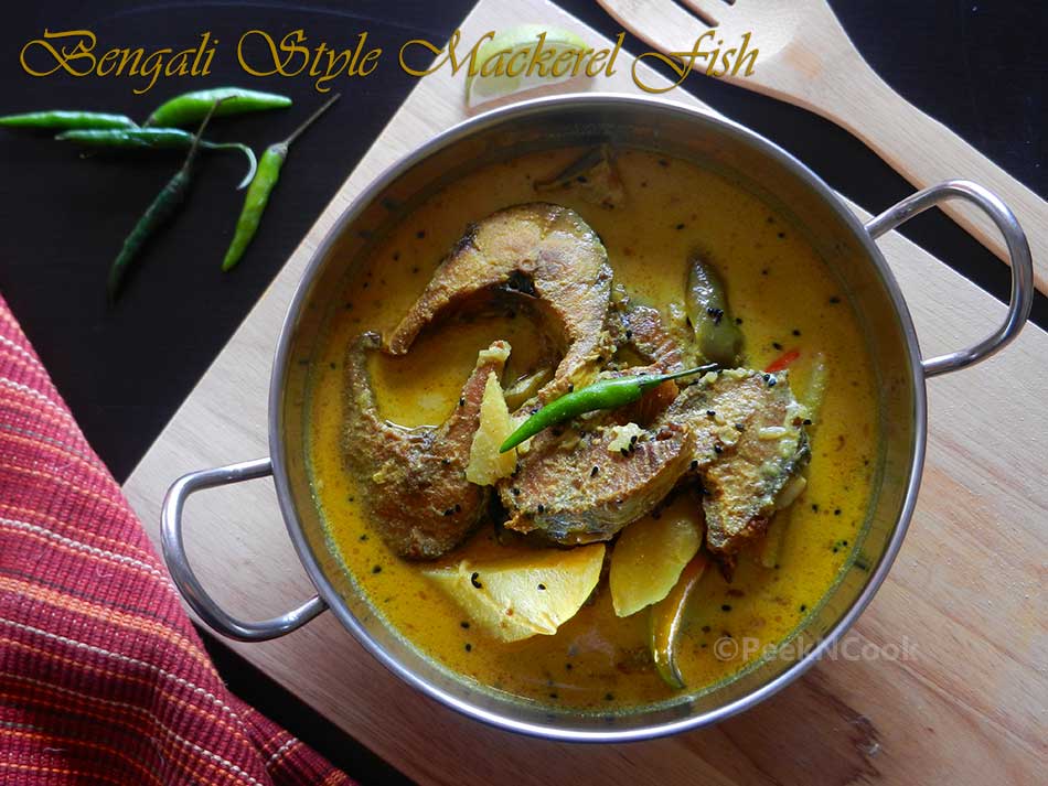 Bengali Style Mackerel Fish In Mustard Paste Gravy