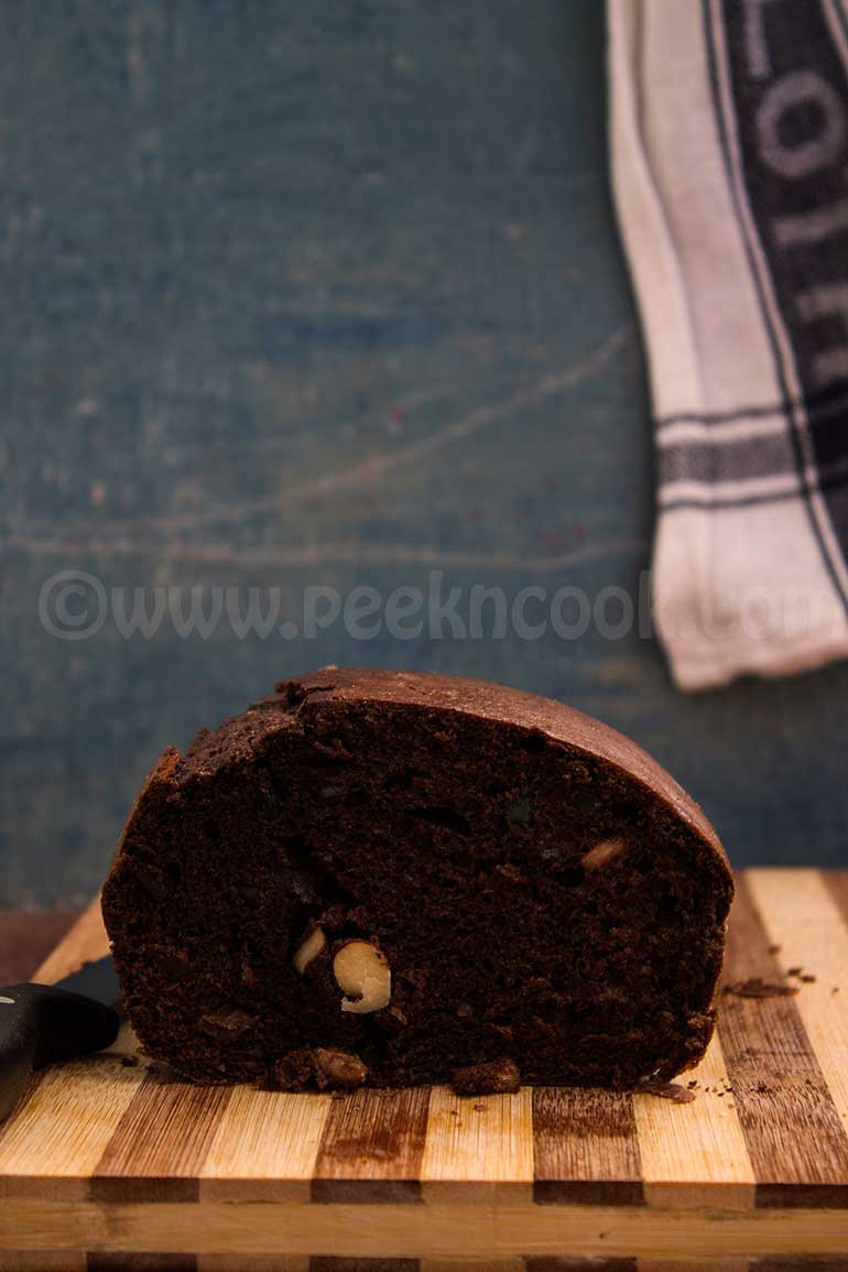 Dark Chocolate Cake With Nuts & Tutty Fruity