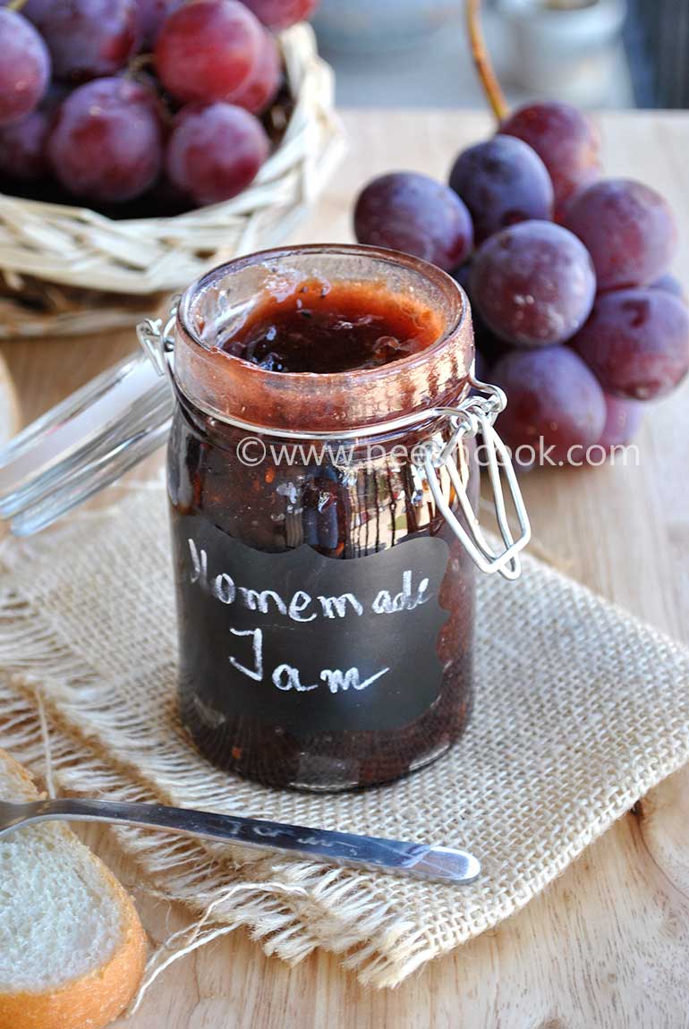Homemade Spicy Fresh Grape Jelly Without Pectin