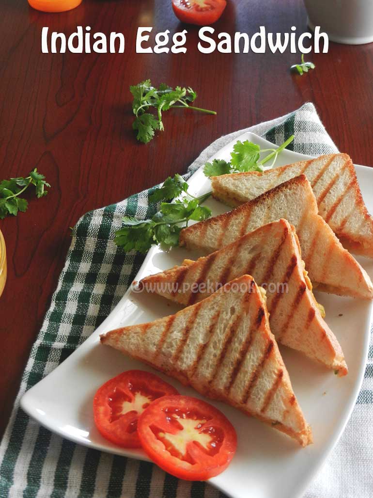 Indian Style Creamy Grilled Egg Sandwich