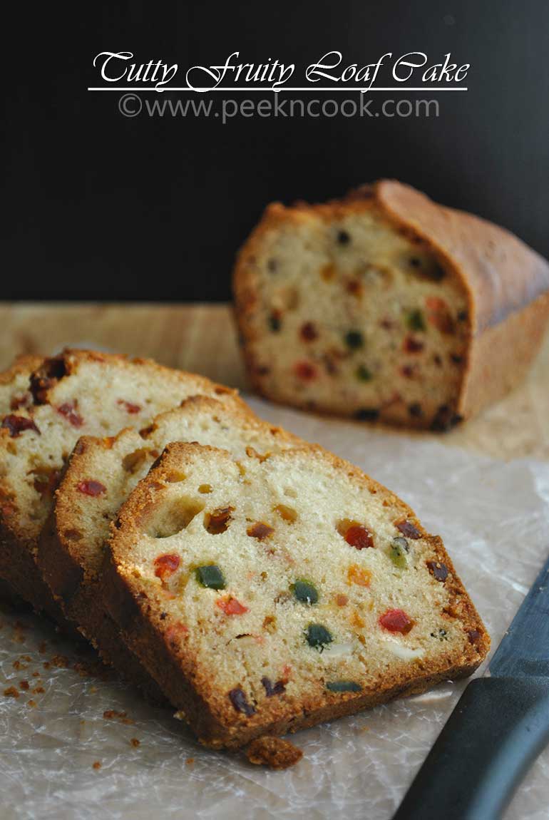 Tutti Fruity Loaf Cake For Christmas