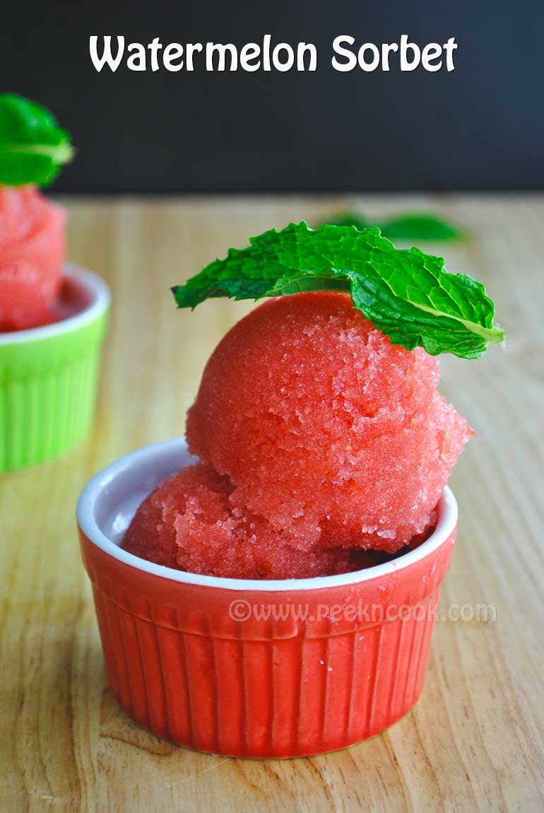 Watermelon Sorbet Without Ice-cream Maker
