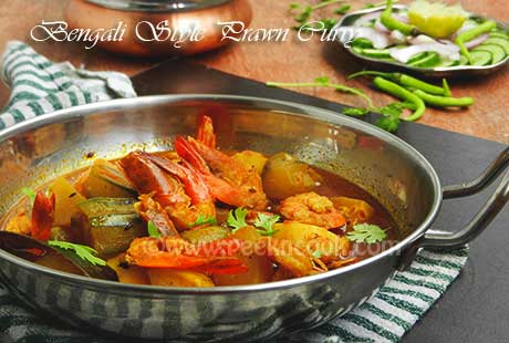 Bengali Style Prawn Curry With Pumpkin & Pointed Gourd